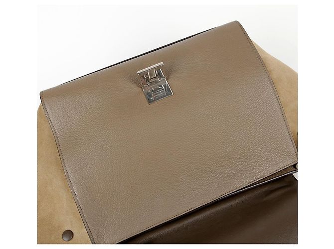 Céline Bolsa Tote e Bolsa de Ombro Trapézio em Couro de Dois Tons Multicor - vista 18