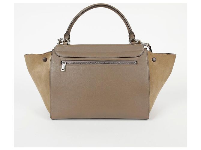 Céline Bolsa Tote e Bolsa de Ombro Trapézio em Couro de Dois Tons Multicor - vista 5
