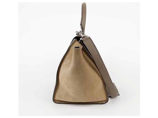 Céline Bolsa Tote e Bolsa de Ombro Trapézio em Couro de Dois Tons Multicor - vista 7