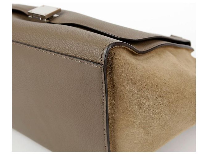 Céline Bolsa Tote e Bolsa de Ombro Trapézio em Couro de Dois Tons Multicor - vista 9