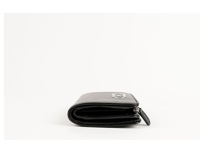 Salvatore Ferragamo Portafoglio piccolo Gancini in pelle Saffiano nera - vista 10