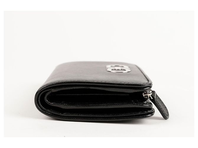 Salvatore Ferragamo Portafoglio piccolo Gancini in pelle Saffiano nera - vista 11