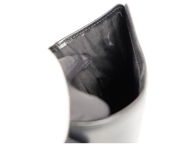 Salvatore Ferragamo Portafoglio piccolo Gancini in pelle Saffiano nera - vista 15