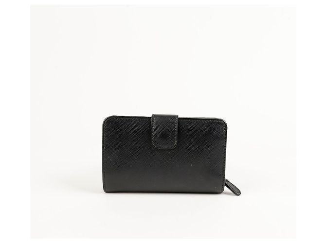 Salvatore Ferragamo Portafoglio piccolo Gancini in pelle Saffiano nera - vista 3