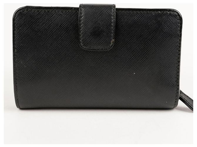 Salvatore Ferragamo Portafoglio piccolo Gancini in pelle Saffiano nera - vista 4