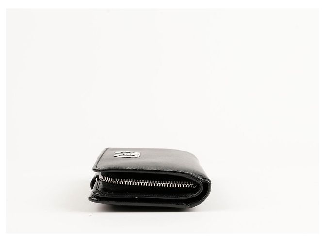 Salvatore Ferragamo Portafoglio piccolo Gancini in pelle Saffiano nera - vista 5