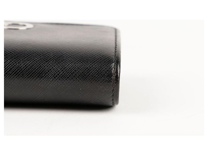 Salvatore Ferragamo Portafoglio piccolo Gancini in pelle Saffiano nera - vista 9