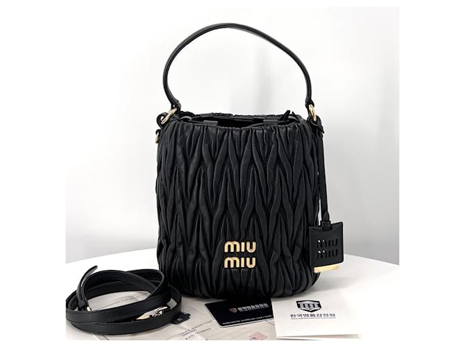 Miu Miu Borsa a secchiello, Borsa a tracolla, Nero - vista 4