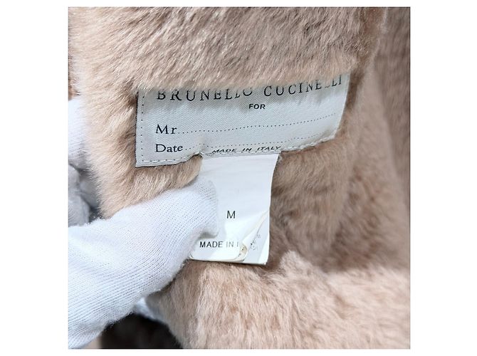 Brunello Cucinelli Brauner Shearling-Mantel aus Lammfell - Ansicht 9