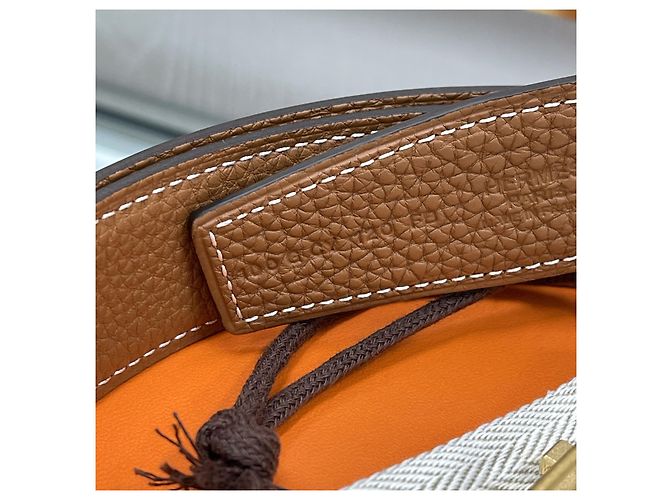 Market Hermès Cintura reversibile Nero/Finitura Oro opaco - vista 5