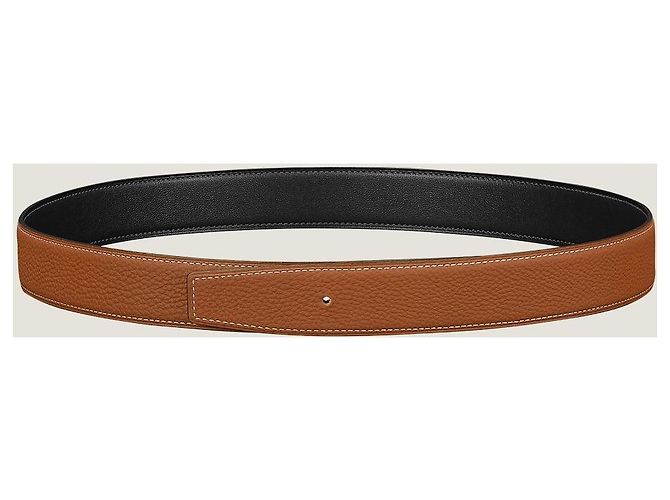 Market Hermès Cintura reversibile Nero/Finitura Oro opaco - vista 8