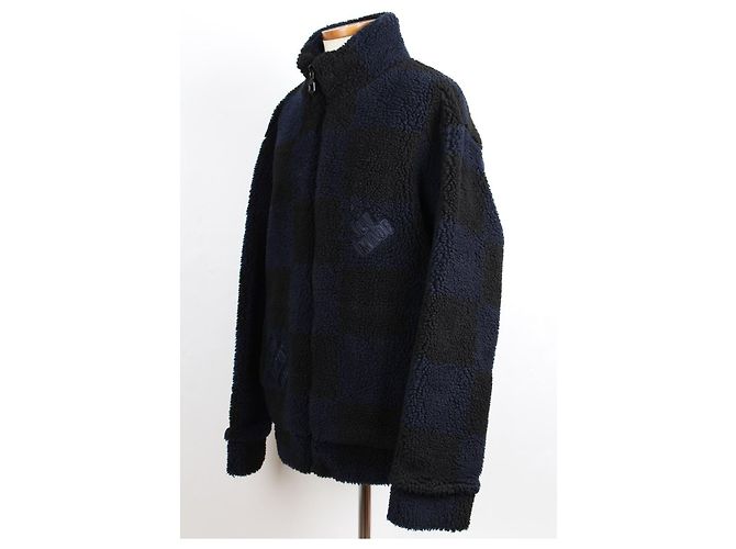 Louis Vuitton Nigo Limited Edition Jacquard Damier Fleece XL Nero - vista 2