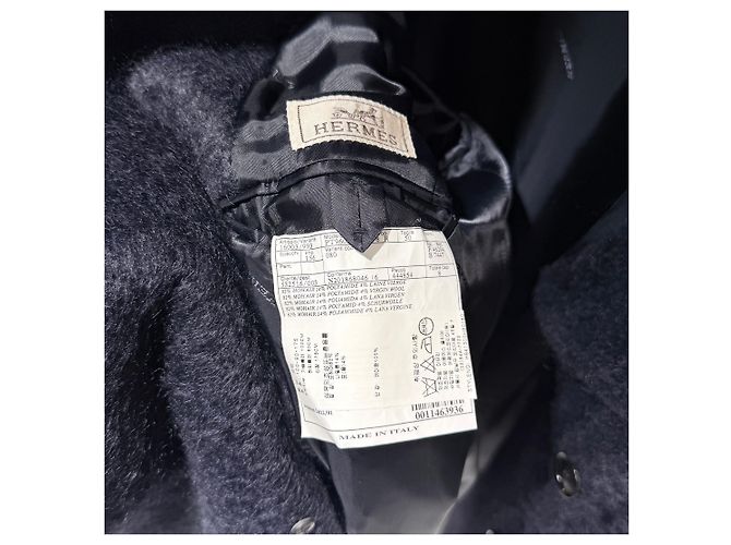 Hermès High-End Mohair Coat Runway Black - view 6