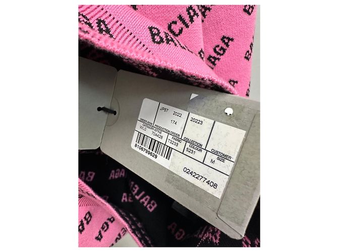 Balenciaga Suéter de lã oversized com logo Mini (Oversized) Rosa - vista 7