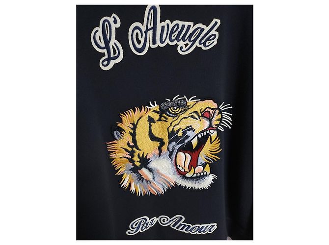 Gucci Tiger Embroidered Sweatshirt Silvery - view 3