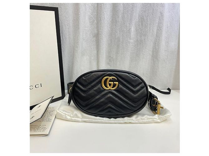 Gucci Marmont Matelassé Gürteltasche Silber - Ansicht 2