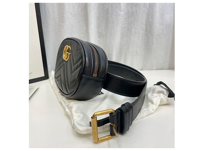 Gucci Marmont Matelassé Gürteltasche Silber - Ansicht 4