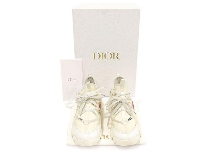 Dior Sneakers D-Connect da donna in pelle bianca e tessuto tecnico Bianco - vista 2