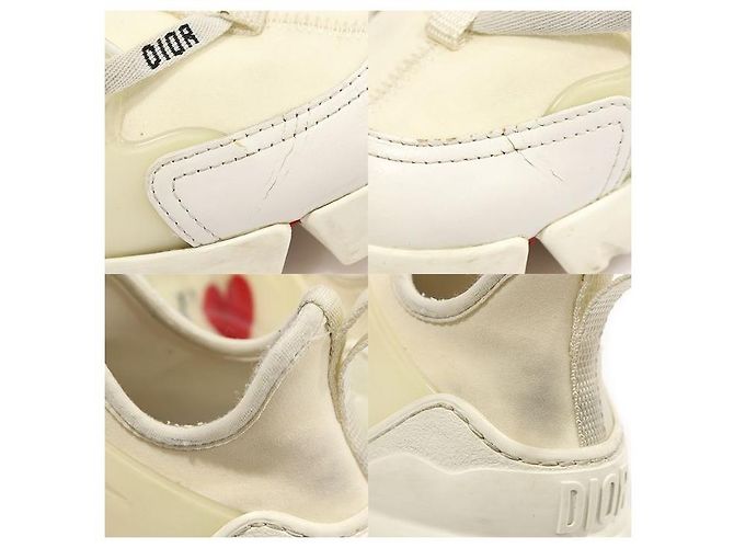 Dior Sneakers D-Connect da donna in pelle bianca e tessuto tecnico Bianco - vista 5
