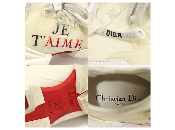 Dior Sneakers D-Connect da donna in pelle bianca e tessuto tecnico Bianco - vista 6
