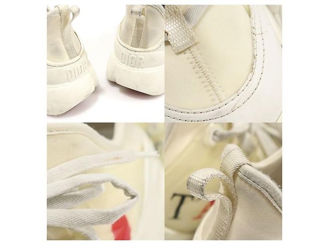 Dior Sneakers D-Connect da donna in pelle bianca e tessuto tecnico Bianco - vista 7