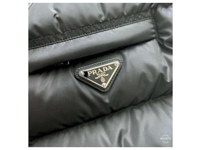 Prada Triangle Logo Nylon Padding Vest Jacket Black - view 5