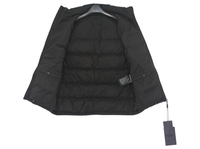 Prada Triangle Logo Nylon Padding Vest Jacket Black - view 6