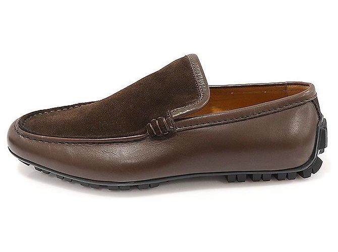 Gucci Mocassini da guida da uomo in pelle scamosciata marrone - vista 4