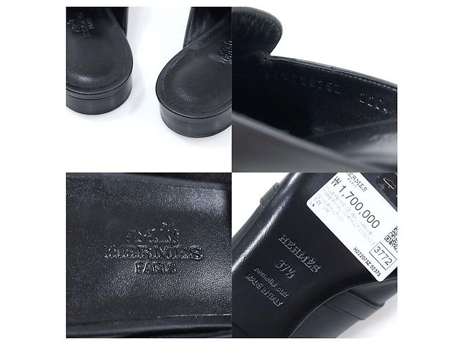 Hermès Sandalo Mule OZ da donna in pelle di vitello nera con stampa Royal Tiger argento Nero - vista 7