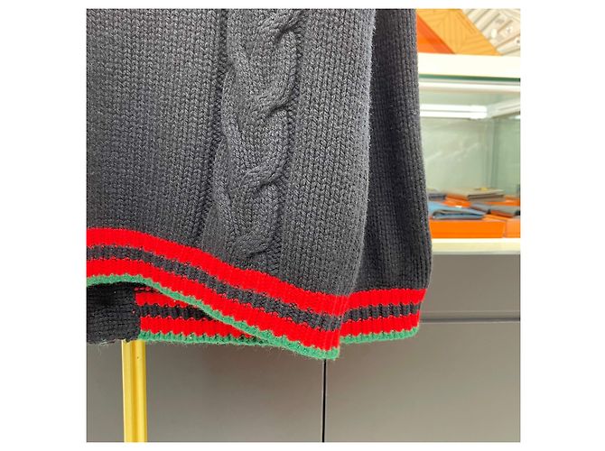 Gucci Cardigan de malha trançada oversized Multicor - vista 7