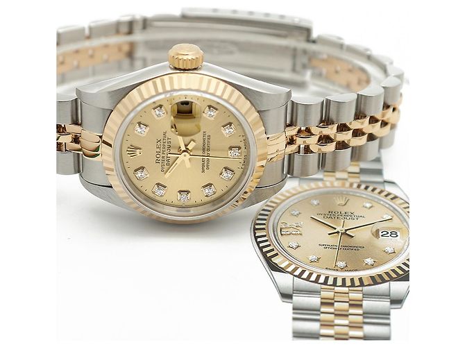 Rolex Reloj Combo Datejust para Mujer After Diamond Dorado - vista 22