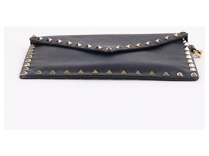 Valentino Clutch a bustina Rockstud nera Nero - vista 5