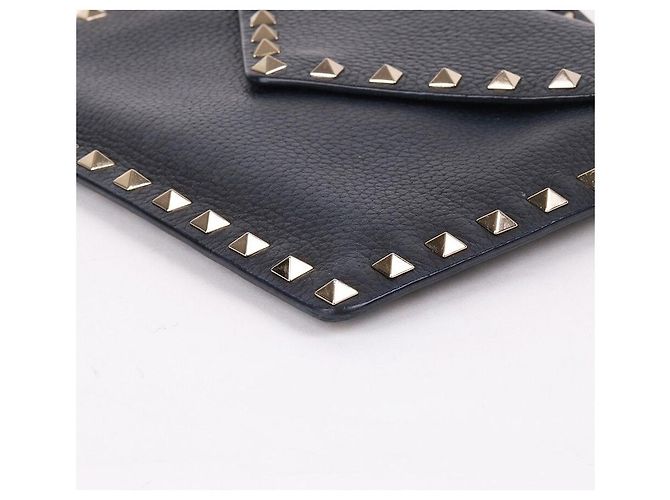 Valentino Clutch a bustina Rockstud nera Nero - vista 6
