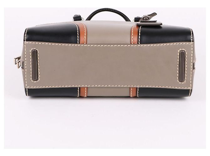 Prada Grauer zweifarbiger Tote und Schultertasche - Ansicht 9