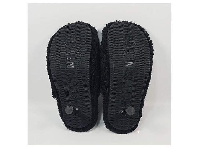 Balenciaga Fellige Mule mit besticktem Logo Braun - Ansicht 8