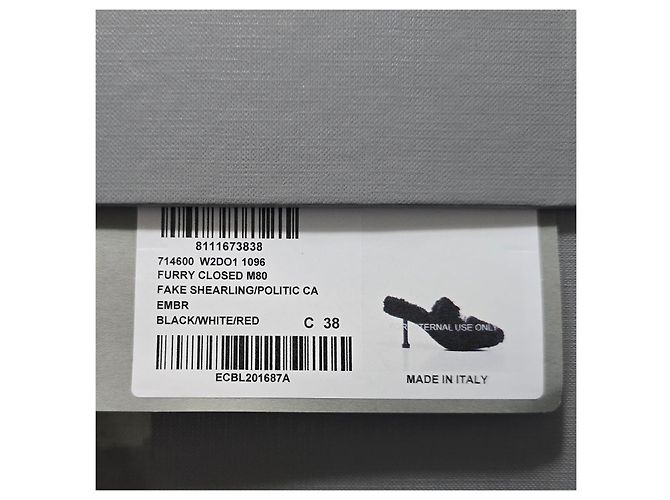 Balenciaga Fellige Mule mit besticktem Logo Braun - Ansicht 9
