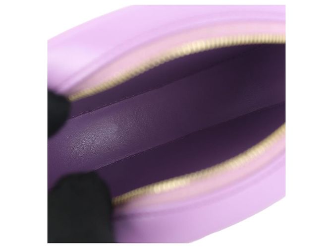 16 Céline Borsa a tracolla Curve Triope Oval Pulse in pelle liscia viola Porpora - vista 7