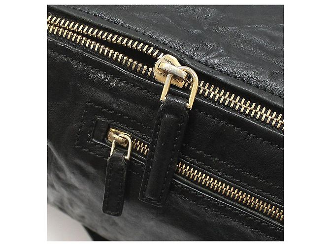 Givenchy Borsa a tracolla Pandora Medium in nero stropicciato placcata oro - vista 12