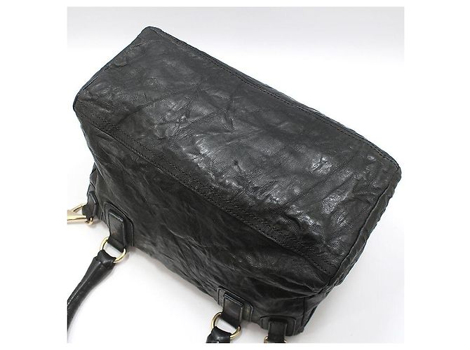 Givenchy Borsa a tracolla Pandora Medium in nero stropicciato placcata oro - vista 5