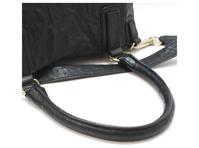 Givenchy Borsa a tracolla Pandora Medium in nero stropicciato placcata oro - vista 8