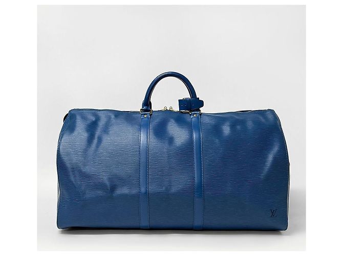 Louis Vuitton Borsa da Viaggio Boston in Epi Blue - vista 12