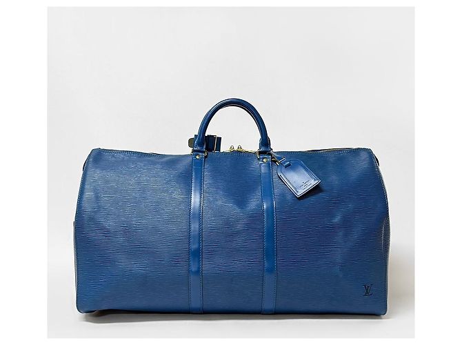 Louis Vuitton Borsa da Viaggio Boston in Epi Blue - vista 9