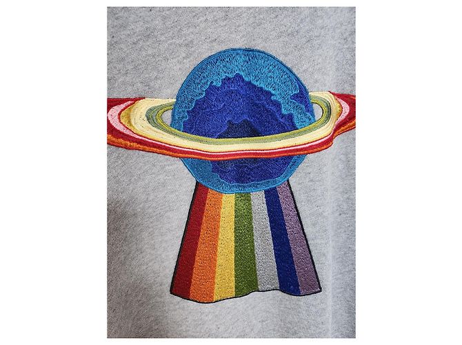 Gucci Grauer Hollywood UFO bestickter Sweatshirt Braun - Ansicht 3