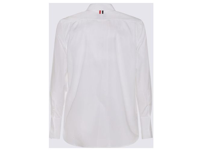 Thom Browne Aufbereitete Damenbluse weiß Silber - Ansicht 2