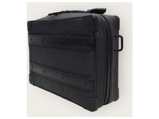 Louis Vuitton Borsa Soft Trunk con manico in Taurillon monogramma nero - vista 3