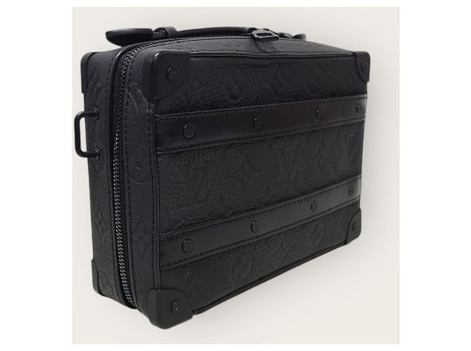 Louis Vuitton Borsa Soft Trunk con manico in Taurillon monogramma nero - vista 4