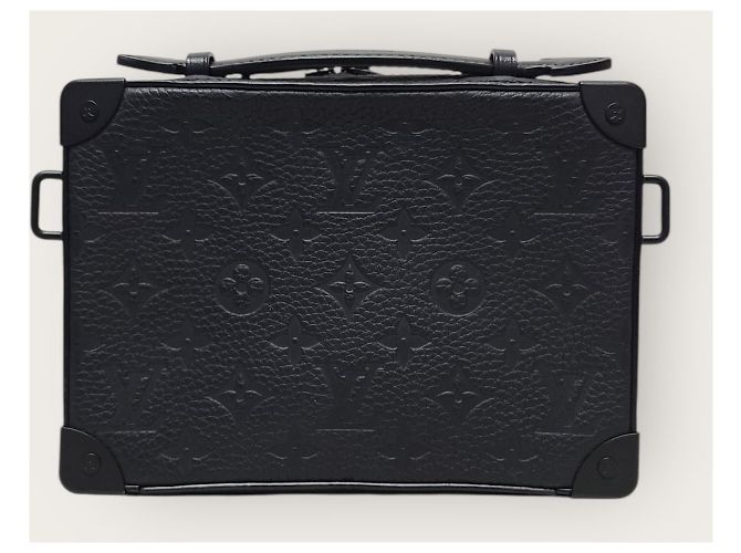 Louis Vuitton Borsa Soft Trunk con manico in Taurillon monogramma nero - vista 7
