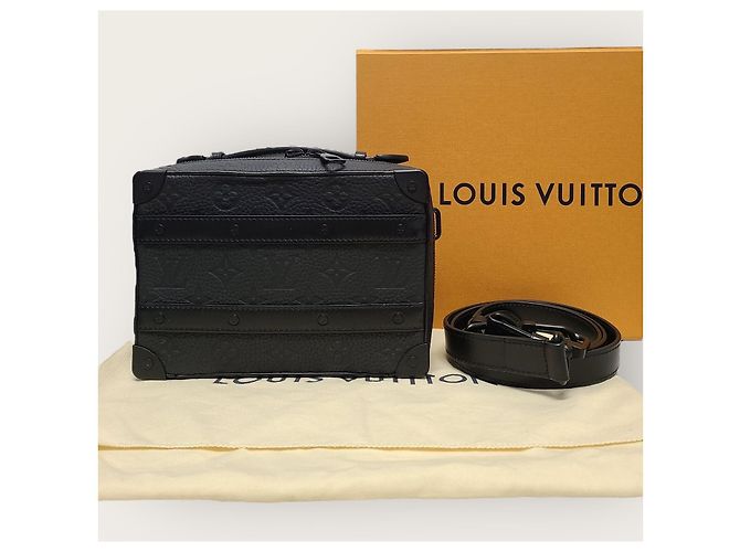 Louis Vuitton Borsa Soft Trunk con manico in Taurillon monogramma nero - vista 9