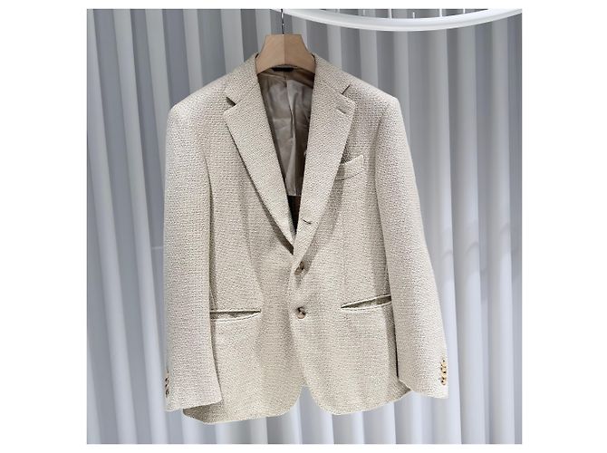 Loro Piana Cupro Ivory New Blazer White - view 3