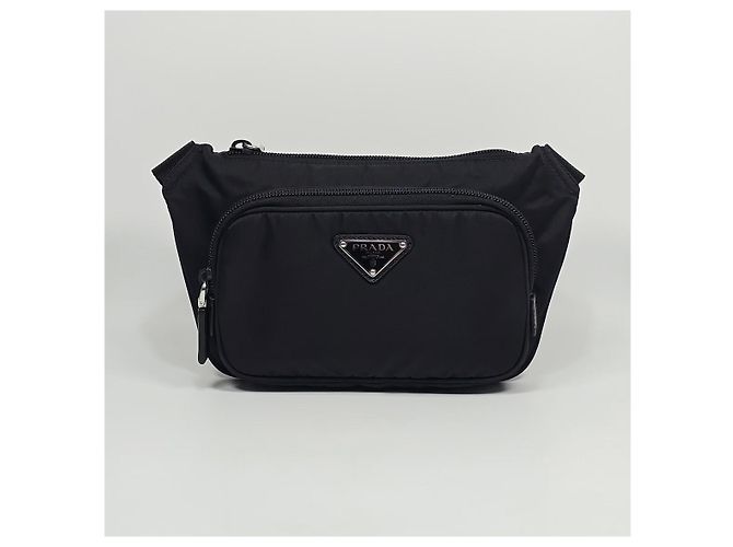 Prada Borsa a tracolla in pelle Saffiano e Re-Nylon Argento - vista 2